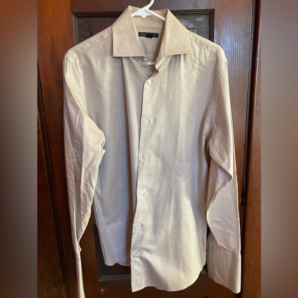 Banana Republic Men’s Tan Dress Shirt, French Cuffs, M, 15-15.5 - Picture 2 of 5